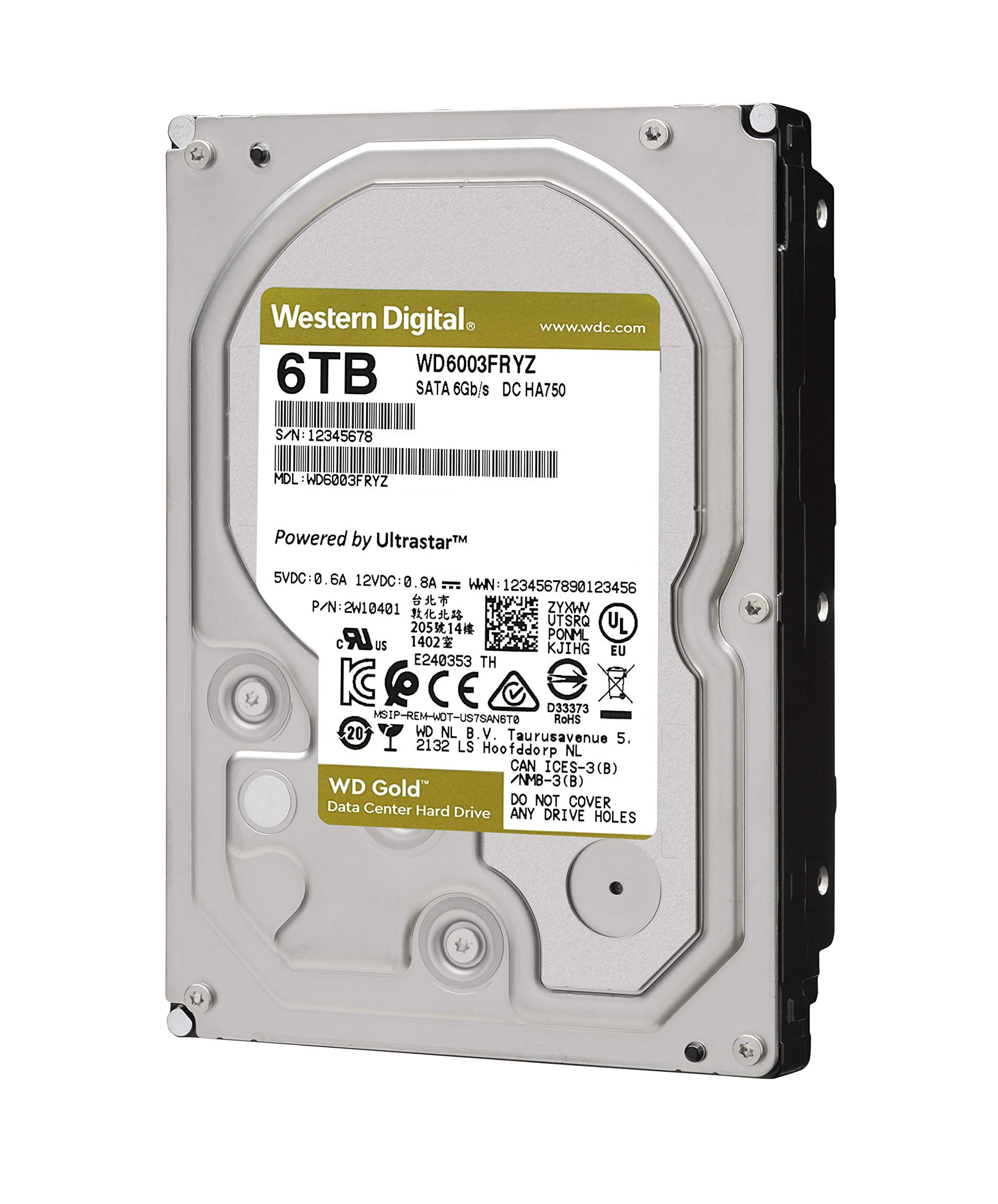 Western Digital HDD 6TB WD Gold エンタープライズ 3.5インチ 内蔵HDD WD6003FRYZ Amazon.com: Western Digital Gold WD6003FRYZ 6 TB Hard Drive